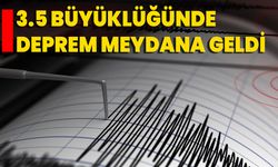 3.5 Büyüklüğünde Deprem Meydana Geldi