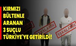 Kırmızı bültenle aranan 3 suçlu Türkiye'ye getirildi!