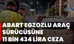 Abart egzozlu araç sürücüsüne 11 bin 434 lira ceza