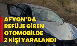 Afyon’da refüje giren otomobilde 2 kişi yaralandı