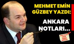Mehmet Emin Güzbey yazdı... Ankara notları...