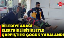 Belediye Aracı Elektrikli Bisikletle Çarpıştı İki Çocuk Yaralandı