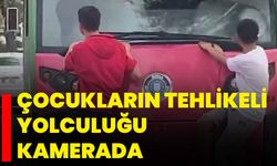 Çocukların tehlikeli yolculuğu kamerada