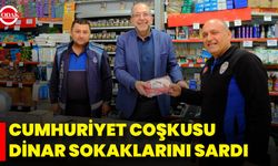 Cumhuriyet Coşkusu Dinar Sokaklarını Sardı