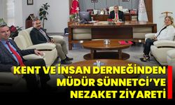 Kent ve İnsan Derneğinden Müdür Sünnetci’ye Nezaket Ziyareti