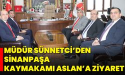 Müdür Sünnetci’den Sinanpaşa Kaymakamı Aslan’a Ziyaret