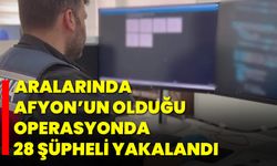 Aralarında Afyon’un Olduğu Operasyonda 28 Şüpheli Yakalandı