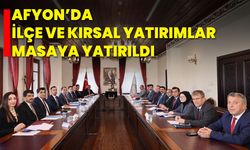 Afyon’da İlçe ve Kırsal Yatırımlar Masaya Yatırıldı
