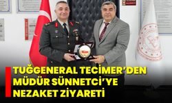 Tuğgeneral Tecimer’den Müdür Sünnetci’ye Nezaket Ziyareti