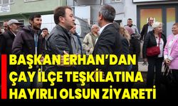 Başkan Erhan’dan Çay İlçe Teşkilatına Hayırlı Olsun Ziyareti