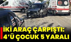 İki Araç Çarpıştı: 4’ü Çocuk 5 Yaralı