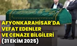 Afyonkarahisar'da vefat edenler ve cenaze bilgileri (31 Ekim 2025)