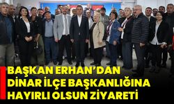 Başkan Erhan’dan Dinar İlçe Başkanlığına Hayırlı Olsun Ziyareti