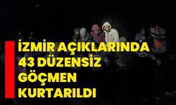 İzmir açıklarında 43 düzensiz göçmen kurtarıldı