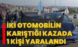 İki otomobilin karıştığı kazada 1 kişi yaralandı