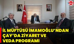 İl Müftüsü İmamoğlu’ndan Çay’da Ziyaret Ve Veda Programı