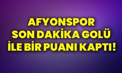 Afyonspor son dakika golü ile bir puanı kaptı!