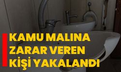Kamu malına zarar veren kişi yakalandı