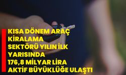 Kısa dönem araç kiralama sektörü yılın ilk yarısında 176,8 milyar lira aktif büyüklüğe ulaştı