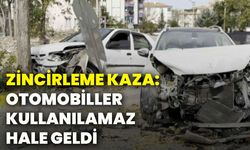Zincirleme kaza: Otomobiller kullanılamaz hale geldi