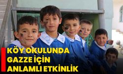 Köy okulunda Gazze için anlamlı etkinlik