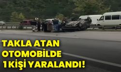 Takla atan otomobilde 1 kişi yaralandı!