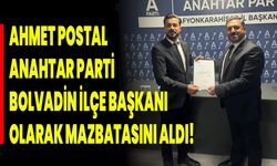 Ahmet Postal, Anahtar Parti Bolvadin İlçe Başkanı Olarak Mazbatasını Aldı!