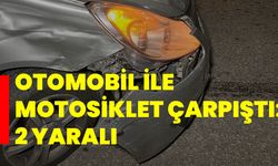 Otomobil ile motosiklet çarpıştı: 2 yaralı