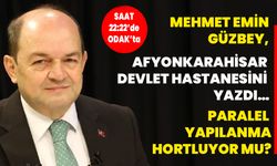 Mehmet Emin Güzbey, Afyonkarahisar Devlet Hastanesini yazdı…