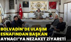 Bolvadin’de ulaşım esnafından Başkan Aynacı’ya nezaket ziyareti