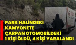 Park halindeki kamyonete çarpan otomobildeki 1 kişi öldü, 4 kişi yaralandı