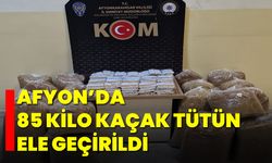 Afyon’da 85 Kilo Kaçak Tütün Ele Geçirildi