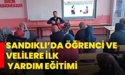 Sandıklı’da öğrenci ve velilere ilk yardım eğitimi