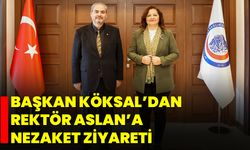 Başkan Köksal’dan Rektör Aslan’a Nezaket Ziyareti