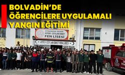 Bolvadin’de Öğrencilere Uygulamalı Yangın Eğitimi