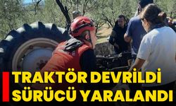 Traktör Devrildi Sürücü Yaralandı