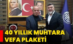 40 Yıllık Muhtara Vefa Plaketi
