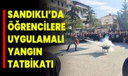 Sandıklı’da Öğrencilere Uygulamalı Yangın Tatbikatı