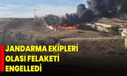 Jandarma Ekipleri Olası Felaketi Engelledi