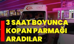 3 saat boyunca kopan parmağı aradılar