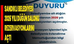 Sandıklı Belediyesi, 2026 Yılı Düğün Salonu Rezervasyonlarını Açtı