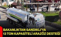 Bakanlıktan Sandıklı’ya 13 Ton Kapasiteli Arazöz Desteği