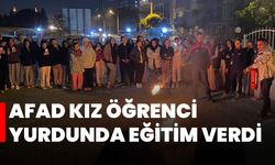 AFAD kız öğrenci yurdunda eğitim verdi