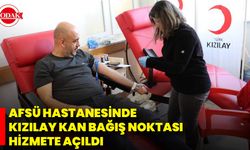 AFSÜ Hastanesinde Kızılay Kan Bağış Noktası Hizmete Açıldı