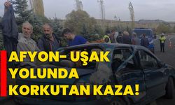 Uşak'ta tır ile otomobilin çarpıştığı kazada 1 kişi yaralandı