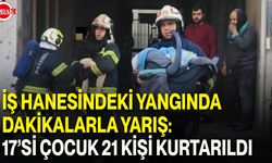 İş Hanesindeki Yangında Dakikalarla Yarış: 17’si Çocuk 21 Kişi Kurtarıldı