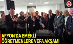 Afyon’da Emekli Öğretmenlere Vefa Akşamı