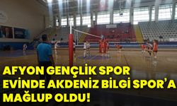 Afyon Gençlik Spor, evinde Akdeniz Bilgi Spor’a  mağlup oldu!