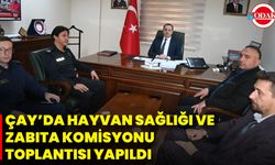 Çay’da Hayvan Sağlığı Ve Zabıta Komisyonu Toplantısı Yapıldı