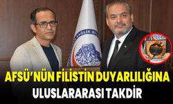 AFSÜ’nün Filistin Duyarlılığına Uluslararası Takdir